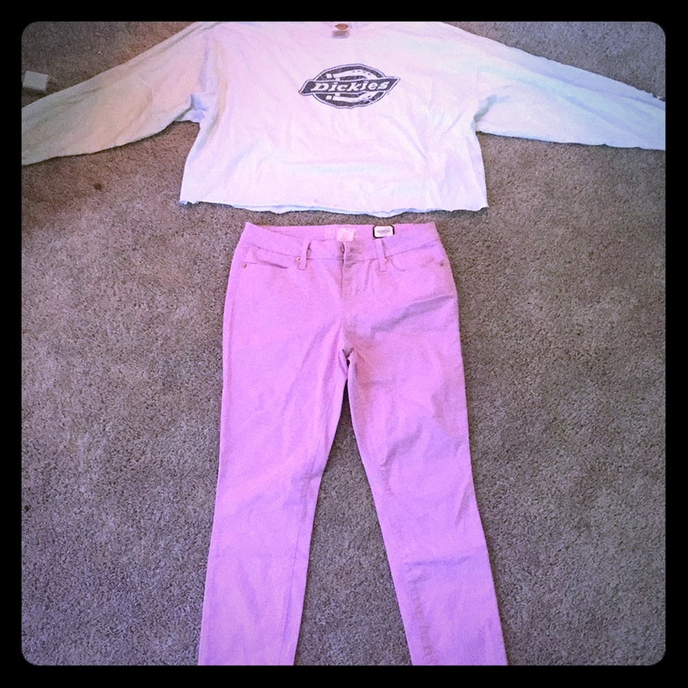 Dickies long sleeve crop top